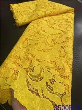 

NIAI Nigerian Lace Fabrics 2020 High Quality Guipure Cord Lace Fabric African Lace Fabric For Wedding XY3500B-3