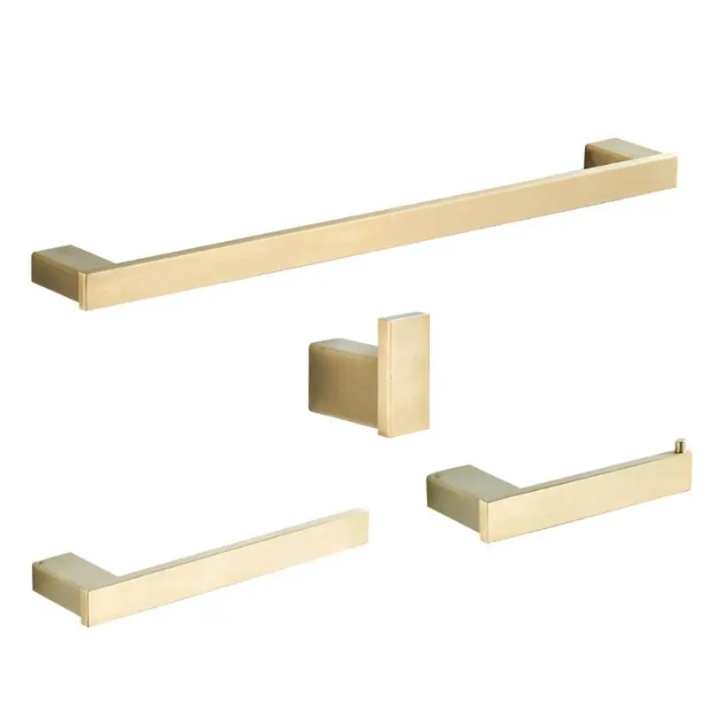 

Contemporary 4Piece Bathroom Hardware Accessory Set Stainless Steel Wall Mounted 72XF