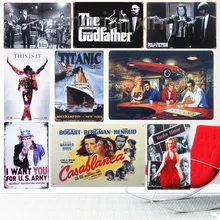 Ретро "я хочу, чтобы вы для нас" оловянные пластины со знаками фильм плакаты художественные кафе бар винтажная металлическая роспись настенная доска домашний декор 20x30 см