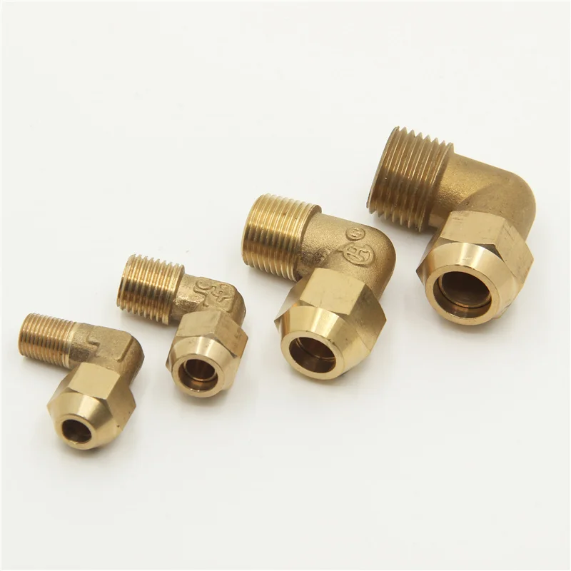 8mm Tee Copper Pipe Flared Connection Joint Brass Compression Fittings 