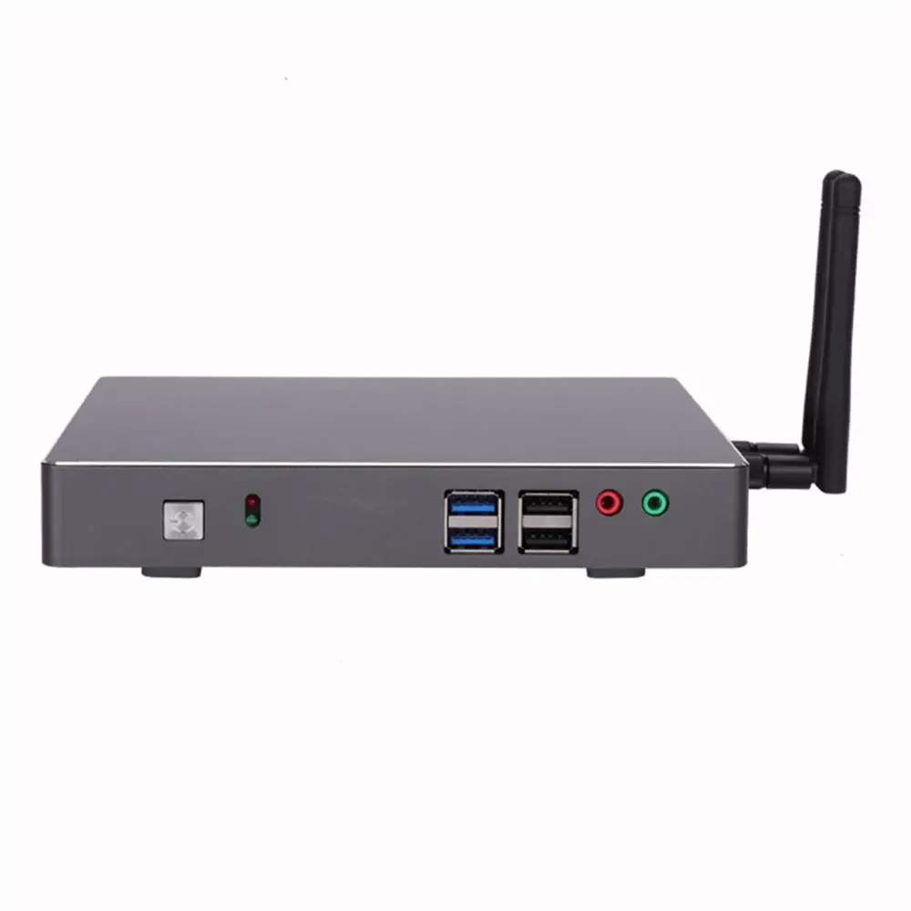 Мини ПК настольный компьютер AMD Quad Core LX 420 Windows 10/Ubuntu (серый) [HUNSN BH08GL]