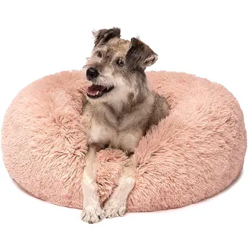 

Warm Round Plush Dog Bed PV Velvet Kennel For Small Medium Large Dogs Cat Winter Dog Kennel Cats House Super Soft Cat Pet Bed