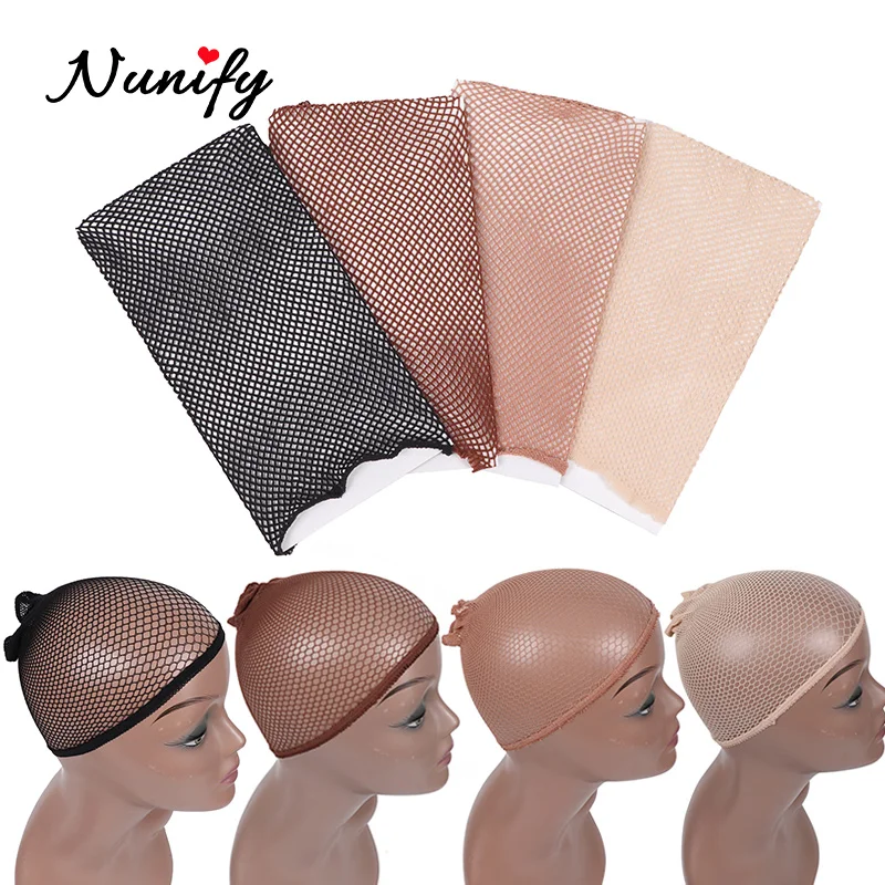 Nunify 여성용 탄성 가발 캡 탑 헤어 가발, 그물 라이너, 직조 메쉬 스타킹 네트, 헤어 가발 스타킹 캡, 직조 메쉬 네트