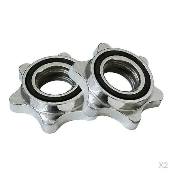 4Pcs 1`` Dumbbell Spin Lock Barbell Bar Rod Hex Nut Collar Clamp Fixed Screw