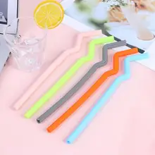 Многоразовые гибкие гнутые силиконовые соломинки, экологичные, нетоксичные, для смузи, для питья, соломинки, вечерние соломинки, 230x100x10 мм