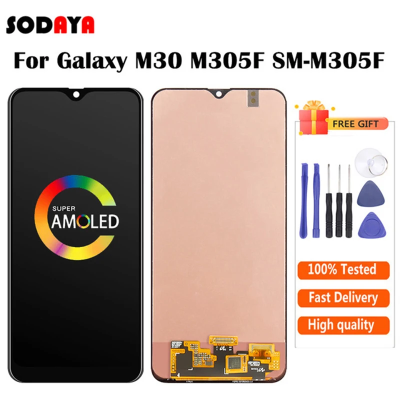 Amoled For Samsung Galaxy M30 Lcd M305f Sm M305f Lcd Display With Touch Screen Digitizer Assembly For Galaxy M30 Display Mobile Phone Lcd Screens Aliexpress