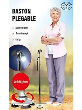 

Baston folding telescopic LED light sticks walking over age telescopic baton's support for