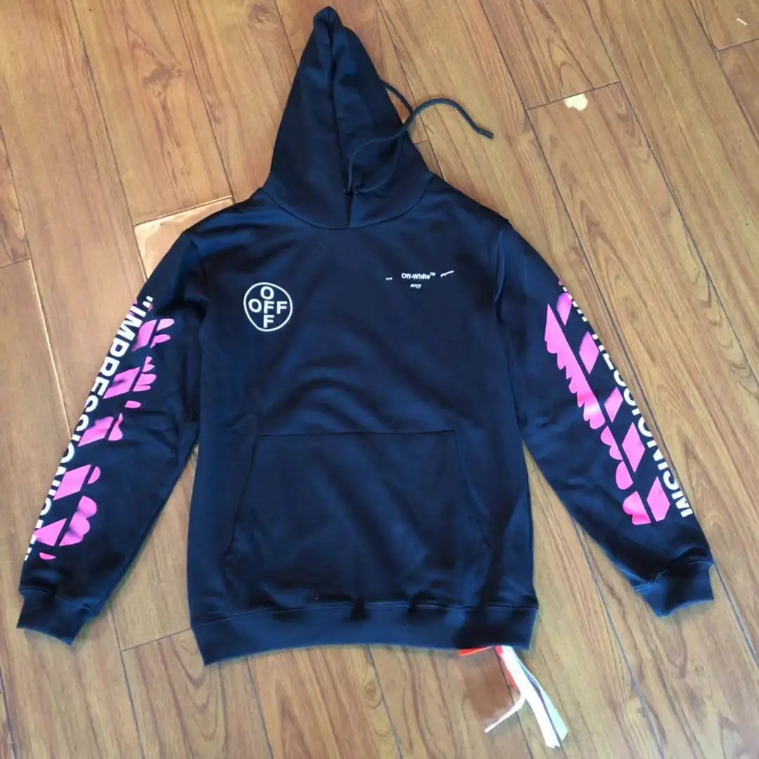 

19ss New Style Ow Hoodie with Numbers 99 Arrowhead Printed Pure Cotton Large Size Loose-Fit OS Men's Sweatshirts & Hoodies