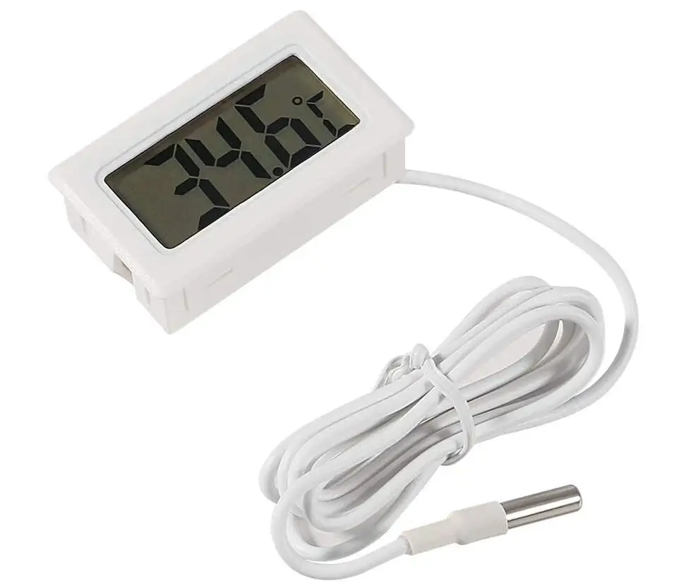 Digital LCD Thermometer Centigrade Temperature Fridge White 1M Cable with Probe | Инструменты