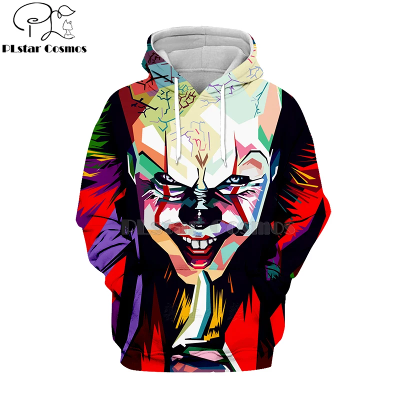 

PLstar Cosmos horror movies IT CHAPTER 2 red devil Halloween 3d hoodies/shirt/Sweatshirt Winter autumn Harajuku streetwear-3