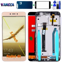Vancca 5,0 дюймов ips ЖК-дисплей для Xiaomi Redmi 4X сенсорный экран 1280*720 дигитайзер сборка Рамка с бесплатной стеклянной пленкой и инструментами