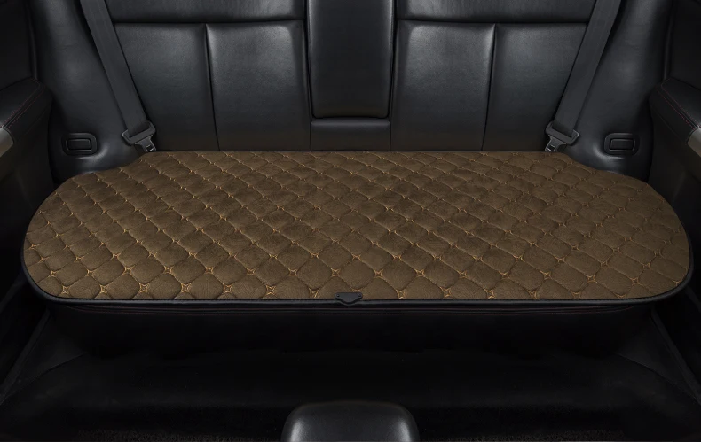 Автомобильная грелка 12 В, автомобильное сиденье, зимний теплый чехол, грелка, подушка заднего сиденья - Название цвета: Rear seat-Brown-HE