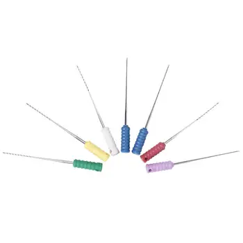 

5box 10 Pcs Dental Barbed Broaches #1-6 25mm Assorted With Handle Endodontic File A
