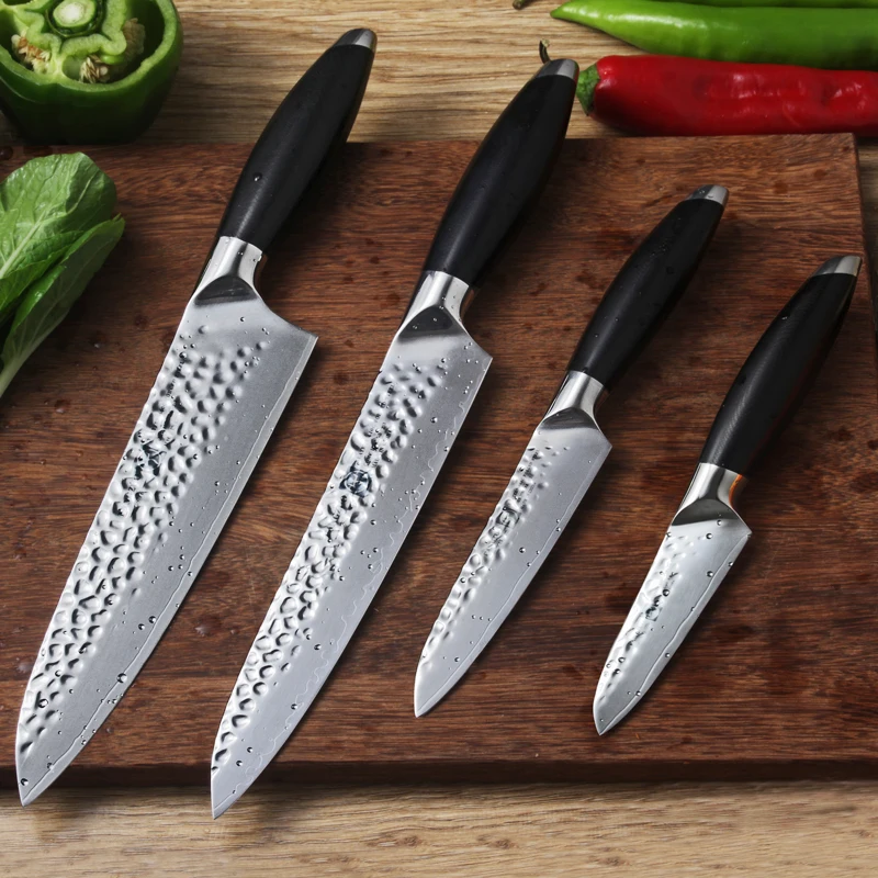FANGZUO 5 шт. набор ножей из нержавеющей стали Нескользящая ручка шеф-повара разделка склеивания кухонный мясницкий нож ножи для приготовления пищи бытовые инструменты