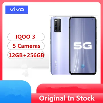 

DHL Fast Delivery Vivo IQOO 3 5G Cell Phone Snapdragon 865 Android 10.0 6.44" Super AMOLED 12GB RAM 256GB ROM UFS 3.1 55W 48.0MP