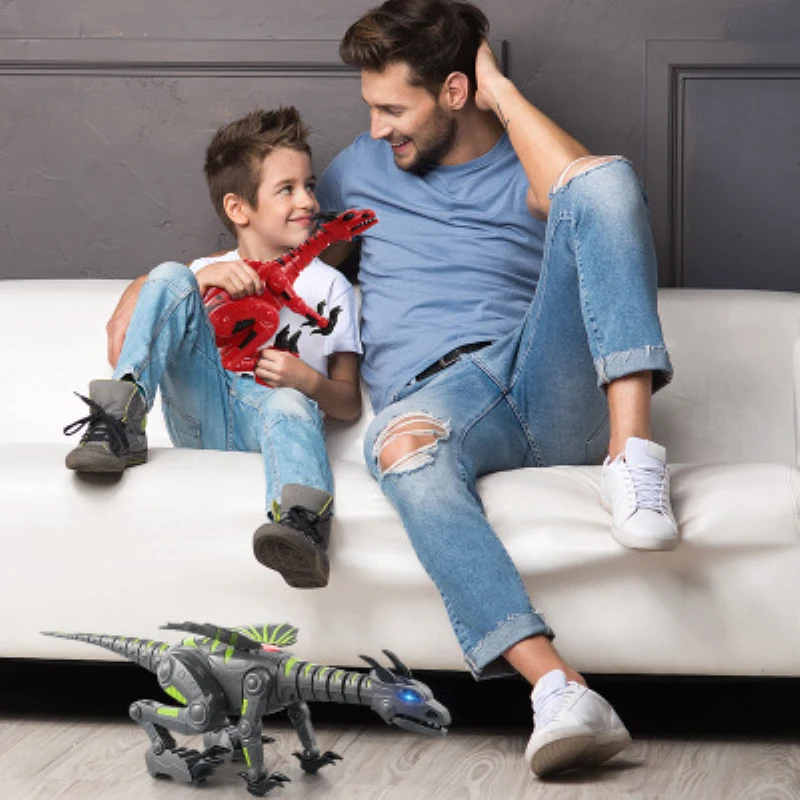 Walking Electric Dinosaur Cool Lights Dynamic Music Singing S-Shaped Bionic Wings Tail Swing Tyrannosaurus Rex Animal Dinosaur 2