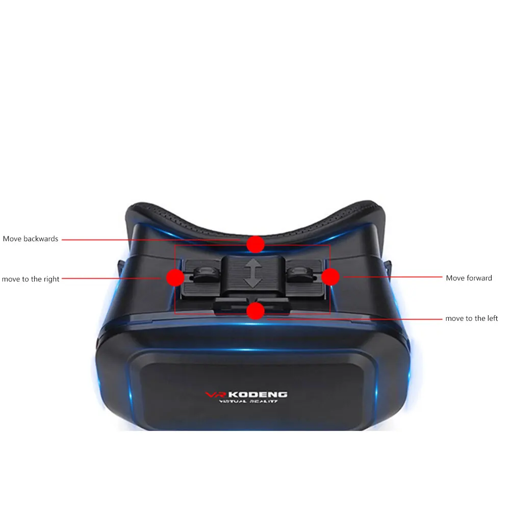 VR гарнитура очки асферическая линза Путешествия Портативные Очки виртуальной реальности мобильный телефон KODENG 3D VR очки на голову фильмы