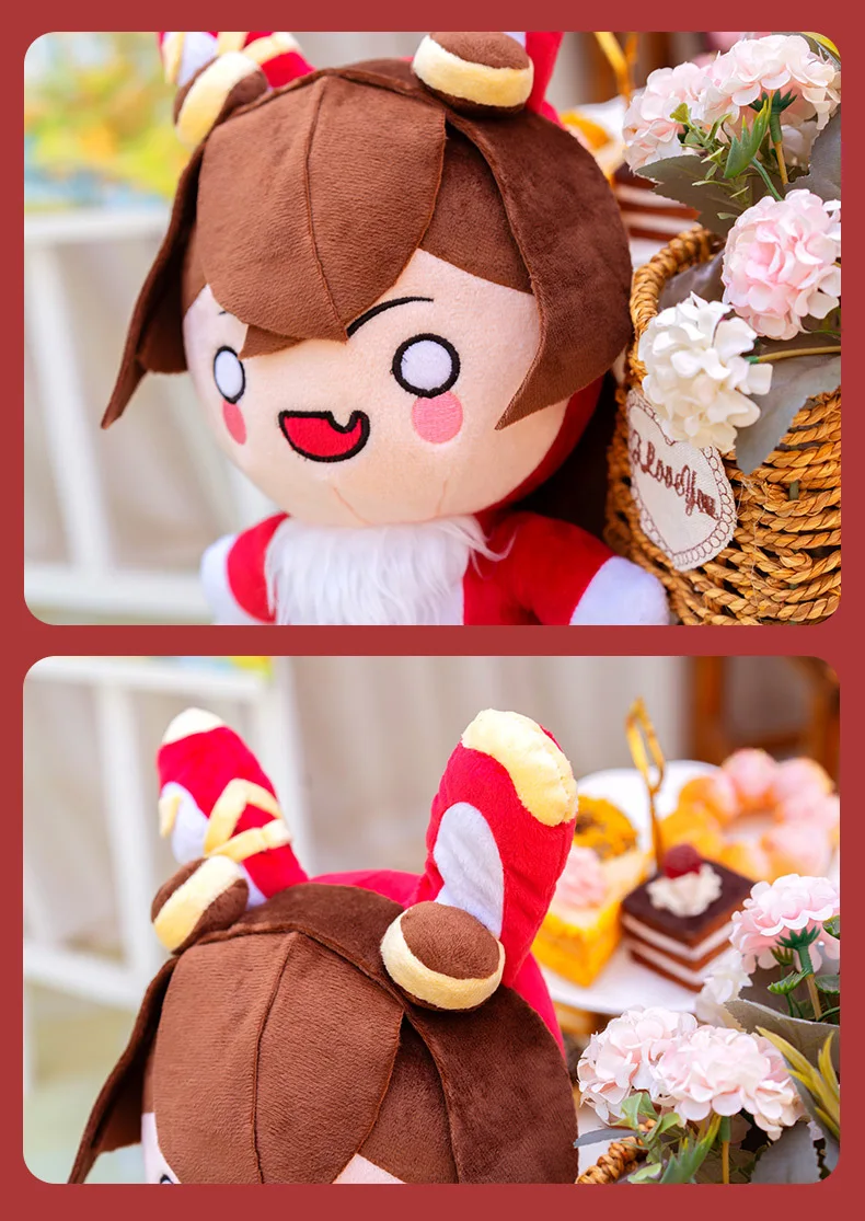 Game Genshin Impact Amber Rabbit Plush Doll Baron Bunny Stuffed Toys Cosplay Props Accessories Halloween Birthday Gifts 40CM