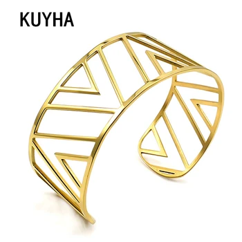 

Hollow Style Arm Open Charm Bangle Cuff Bracelets For Women Men Jewellers Simple Bangles Wedding Jewelry Gifts