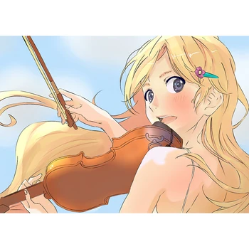 

Full Square Drill Diamond Japanese Anime Cross Stitch Home Decor Your Lie In April Role Handmade Embroidery Painting Wall Art