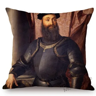 Домашний декор, искусство, Европейский Рисунок маслом, Poseidon, Венера, диванная подушка, чехол, Цветочный стиль, Agnolo Bronzino, льняная наволочка для подушки - Цвет: T395-21