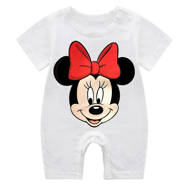 Summer Newborn Baby Romper Cartoon Mickey Minnie Print Baby Boy Girl Jumpsuit Roupas Bebes Infant Clothes Toddler Pajamas Outfit best Baby Bodysuits Baby Rompers