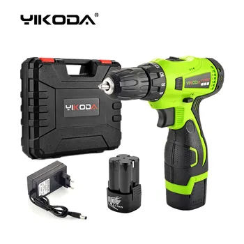 

16.8V Household Cordless Drill Double Speed Electric Screwdriver Rechargeable Power Tools Two Lithium Battery Plastic Case