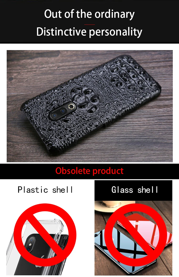 Genuine Leather Phone Case For Meizu 16th Plus 16 16X 17 Pro 7 Plus Cases Luruxy  Cowhide Crocodile Head Texture Back Cover