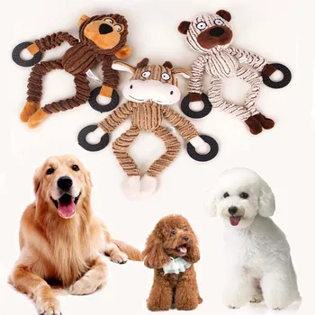 

Dogs Cats Toys Pet Dog Plush Puzzle Bite Resistant Teeth Vocal Toy Funny Chewing Dolls Puppy Kitten Tooth Cleaning Squeak Toy