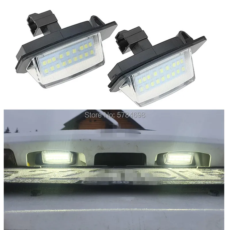 

2xLED Number License Plate Lamp light For Mitsubishi Lancer Sportback 2008~12 / OUTLANDER XL(CW) 2006-2012 Car Parts Accessories