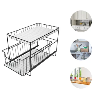 

1pc Multifunction Commodity Shelf Desktop Sundries Holder Kitchen Storage Shelf Domestic Pull-out Shelf Multilayer Drawer Rack f
