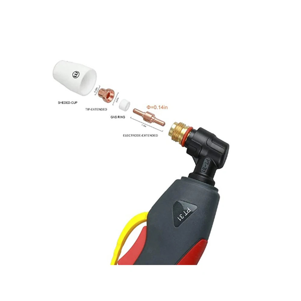 10PCS PT-31 LG-40 Air Plasma Cutting Cutter Torch Welding Consumables Shield Cup Ref No:18204