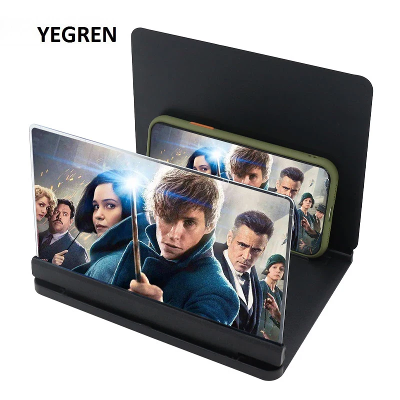 

Foldable Mobile Phone Video Magnifying Glass Smartphone Holder Eye Protection Screen Magnifier Watching Match Movie Magnifier