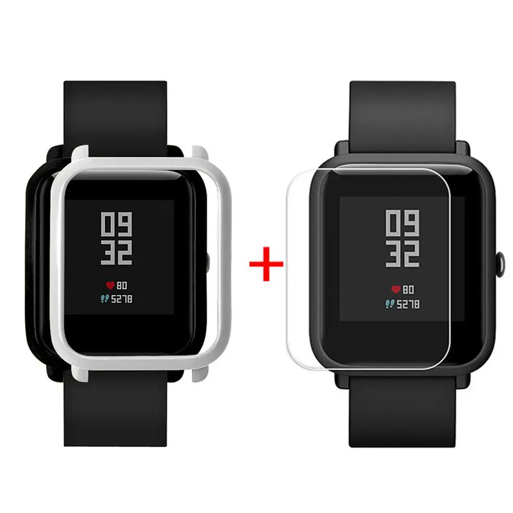 Защитный чехол для Huami Amazfit Bip Younth Watch, тонкий цветной чехол с рамкой, защитная оболочка, Caja de reloj# T3 - Цвет: Silver