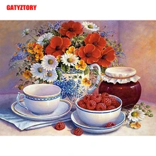 GATYZTORY 5D алмазная живопись полный квадрат DIY домашний декор мозаика Стразы картина на заказ логотип напечатанный настенный арт растение в горшках