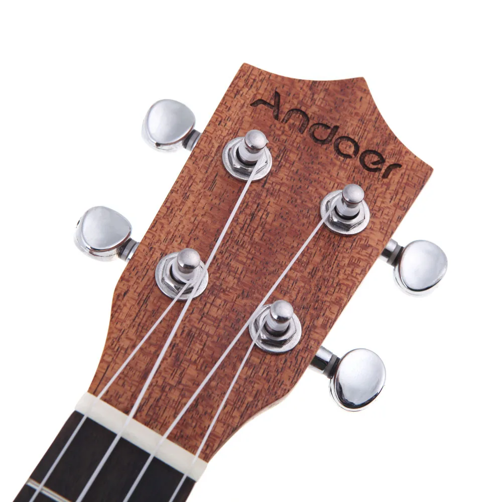 Andoer 21'' Compact Ukelele Ukulele Hawaiian Mahogany Aquila Rosewood Fretboard Bridge Soprano Stringed Instrument 4 Strings