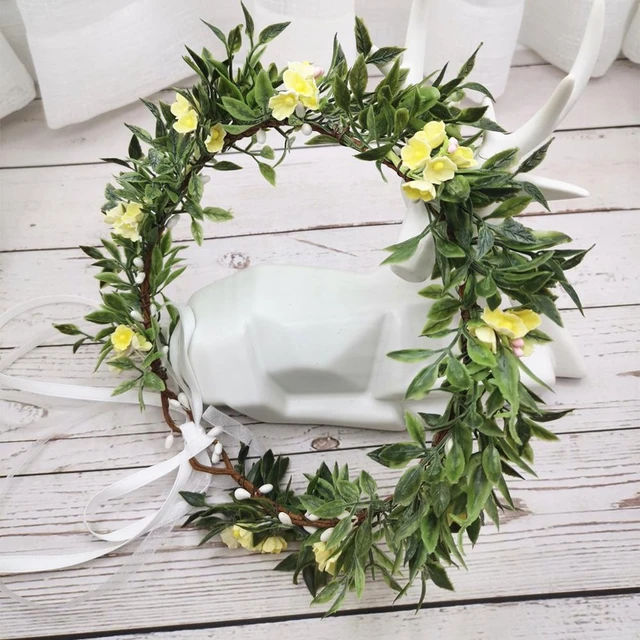 Piccoli Fiori Verde Foglia Corona Festival Della Fascia Delle Donne  Accessori Per Capelli Da Sposa Della Ragazza di Fiori Ghirlanda di  Cerimonia Nuziale Floreale Copricapi - AliExpress