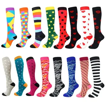 

HUAYASX Men Compression Stockings Women Nylon Outdoor Sport Racing Running Flight Travel Activity Stockings Knee Leg Pressure