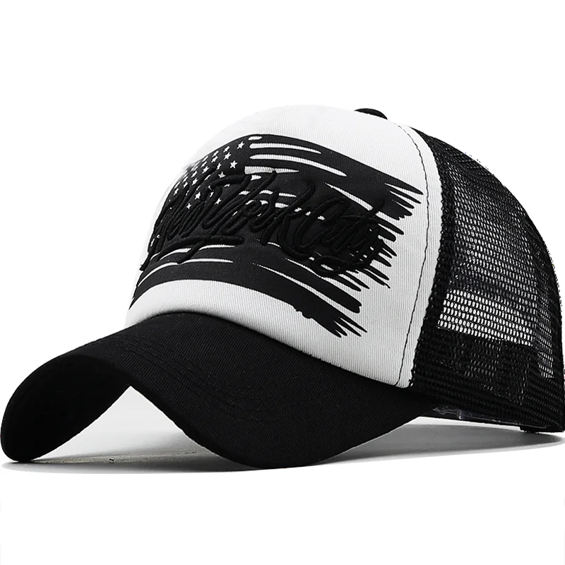 New Snapback Hip Hop Trucker Hats For Men Breathable Mesh Bones Summer fishing Baseball Caps Women Patch Drake  Gorras_voghion.com