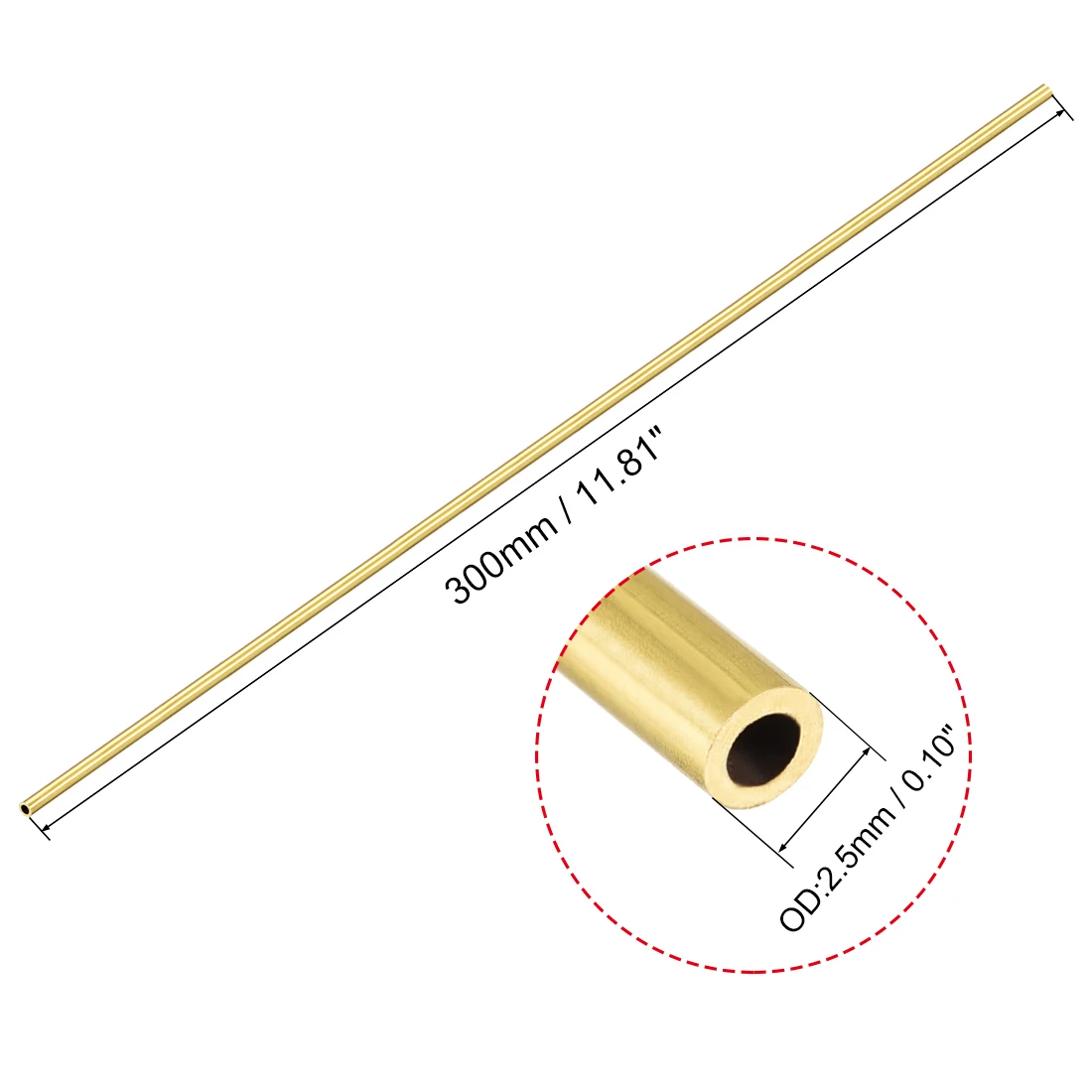 Uxcell 0,5 мм ID латунь круглая труба 300 мм длиной 2,5 мм 3,5 мм 4,5 мм 5,5 мм 6,5 мм 7,5 мм 8,5 мм 9,5 мм диаметр бесшовных прямая труба трубопровод