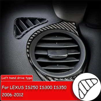 

2pcs/set Car styling Carbon Fiber Sticker for LEXUS IS250 300 350 2006-2012 Car left side corner Air conditioner outlet panel
