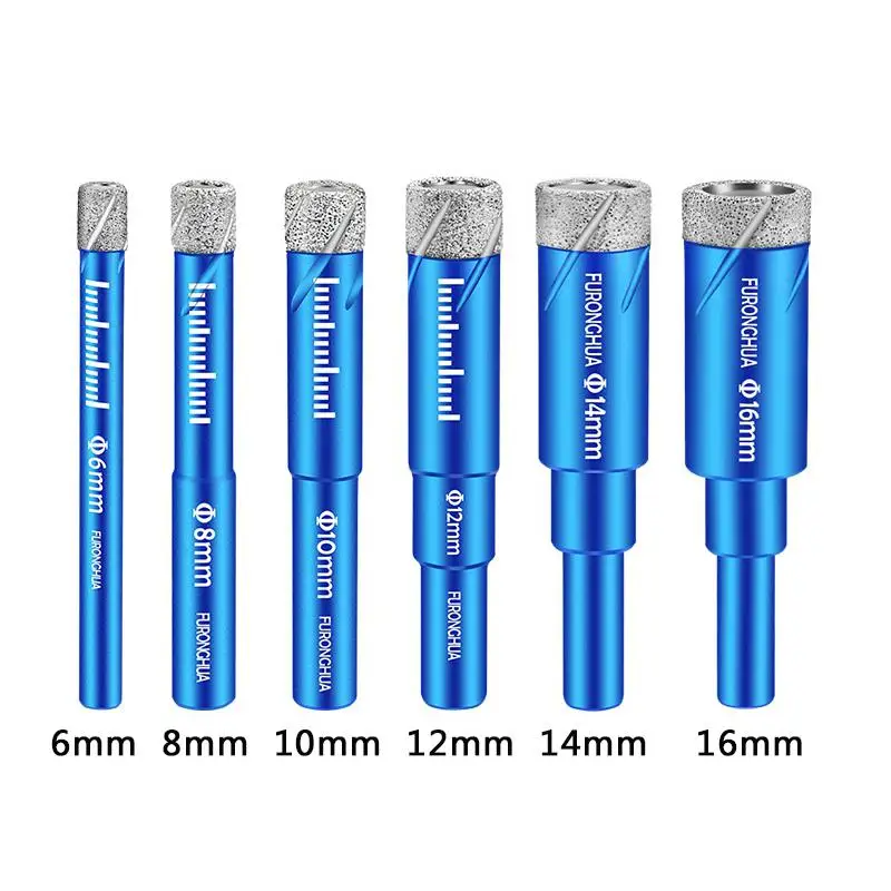 

1Pc Drill Hole Saw Bit 6-16mm Power Tool Cutting Bit Diamond Coating Diameter for Tile Marble Glass Ceramic Slate Dry Drill