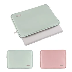 Couro do plutônio bolsa de manga portátil 11 12 13.3 14 15.6 polegada sacos do portátil caso para macbook ipad dell hp asus lenovo notebook capa de manga
