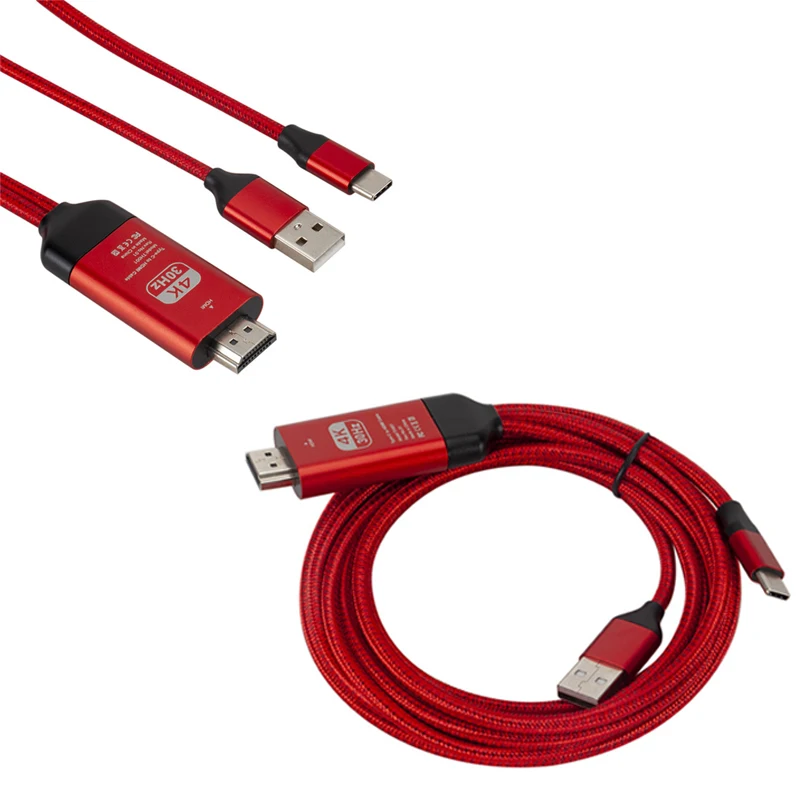 Type C USB C к HDMI HDTV алюминиевый зарядный кабель адаптер для samsung Galaxy Note8 S9 S8 Plus для Macbook/Pro Для IMac