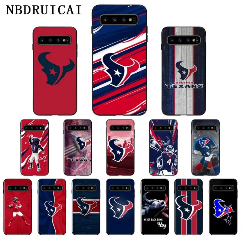 

NBDRUICAI Houston Texans TPU Soft Silicone Phone Case Cover for Samsung S9 plus S5 S6 edge plus S7 edge S8 plus S10 E S10 plus