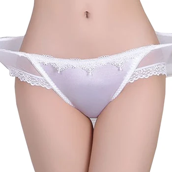 

Summer Breathable Ice Silk Lace Panties Women Fashion Seamless Panty Ladies Solid Floral Embroidery Underpant Female Lingerie
