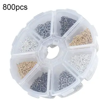 

800Pcs/set Brass Plated Cup Hooks Shouldered Screw Hanging Hat Coat Peg Hanger High Quality