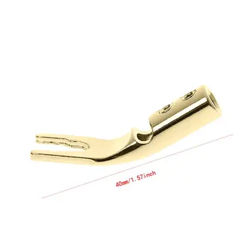 

4PCS U/Y Shaped Rhodium/Copper Plated Banana Plugs Spade Fork Speaker Audio Wire Cable Connector Accessories D08A