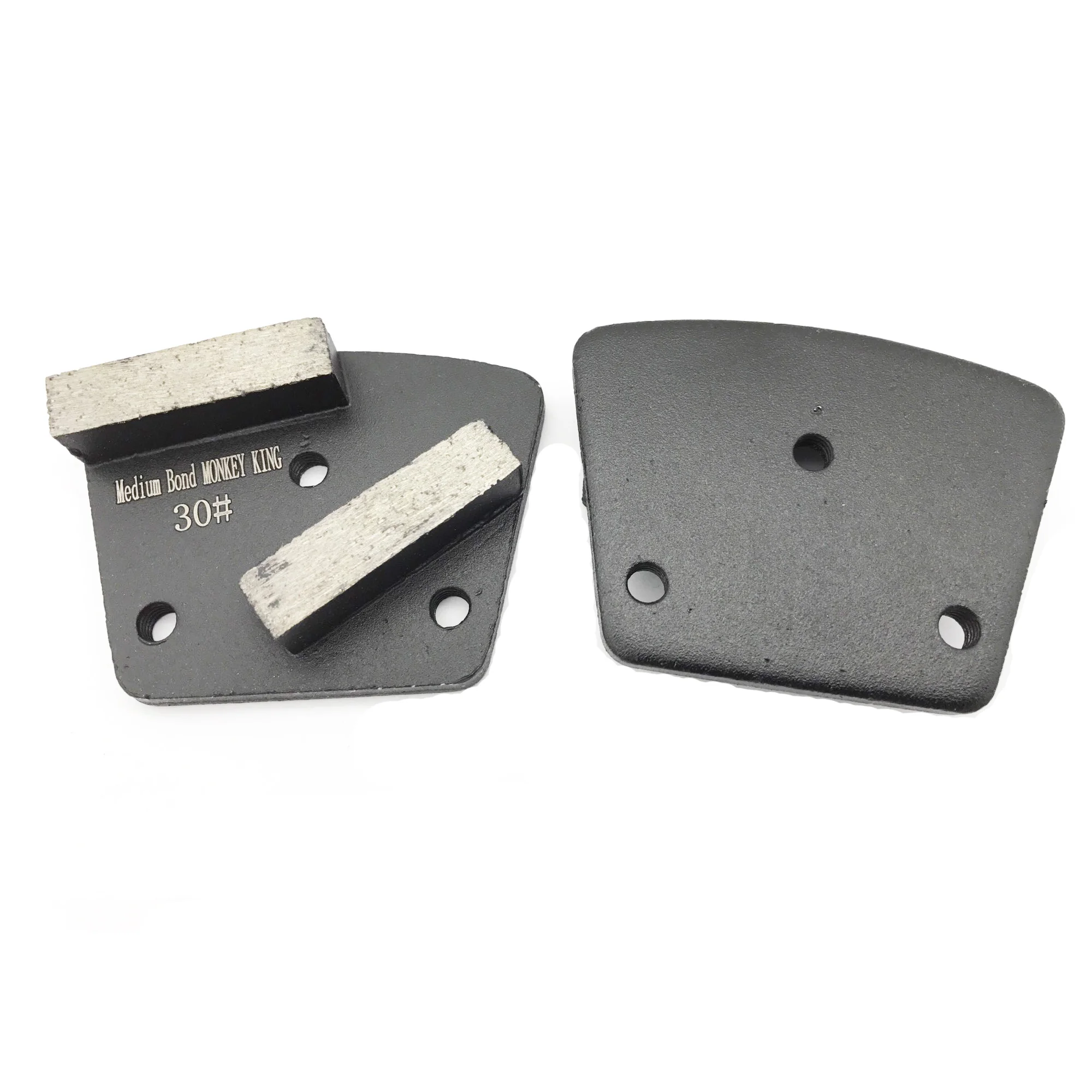 

3 pieces double segments Traps Floor Shoe Trapezoid Metal Diamond Concrete Grinding Disc Pad grit 30 medium bond