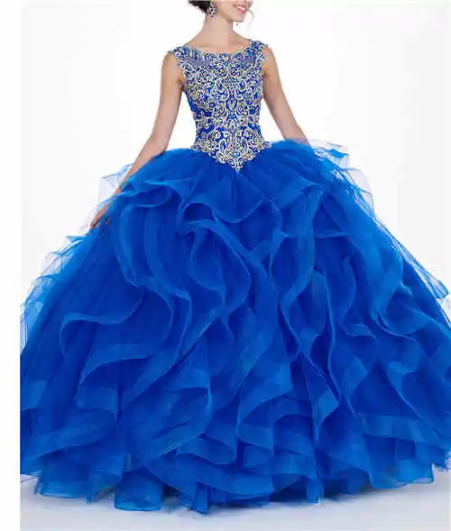 blue Сверкающее синее платье Vestido Robe De Sweet 16 платье с глубоким вырезом vestido de 15 Anos Vestidos De Quinceaneras платья с жакетом - Цвет: blue